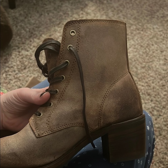 FRYE Female Brown Lace-Up Boots - Picture 3 of 7